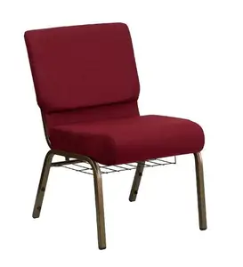 Chaises de théâtre en tissu empilables, modernes, en métal, bon marché, de 21 pouces, utilisées pour la location, pour les églises - Product Image 5