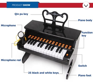 Simple clásico ABS caja <span class=keywords><strong>de</strong></span> color <span class=keywords><strong>piano</strong></span> eléctrico para niños con 25 llaves - Product Image 2