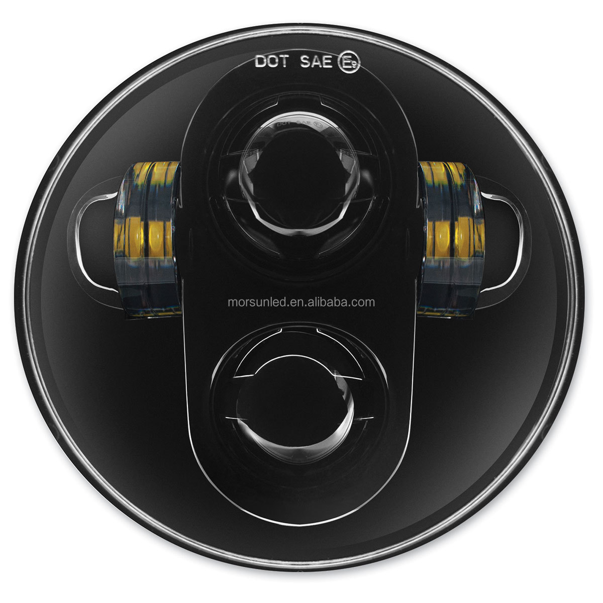 Черная/хромированная светодиодная фара 5,75 дюйма для мотоциклов Halrey Davidson, аксессуары для мотоциклов, светодиодные фары для harley