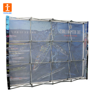 Straight 8-Feet Pop Up Display Trade Show Exhibit Backdrop Booth Portable Display Banner Includes Carrying Bag