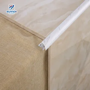 Tốt Số Lượng Vòng Cap Cạnh Travertine Trắng Tường Bằng Đá Cẩm Thạch Và Sàn Gốm Sứ Bullnose Countertop Gạch Trim Đối Với Gạch Backsplas