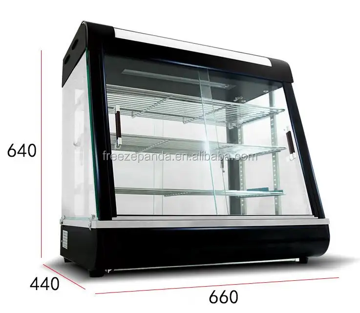 Heißer Verkauf Dubai Cateen Acryl brot warmes Essen wärmer Display Vitrine Rack Schrank Fall wärmer mit Back regalen