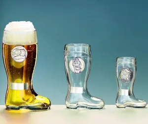 Großhandel Custom Boot geformt Bierglas Bier Stiefel Glas Tasse Becher