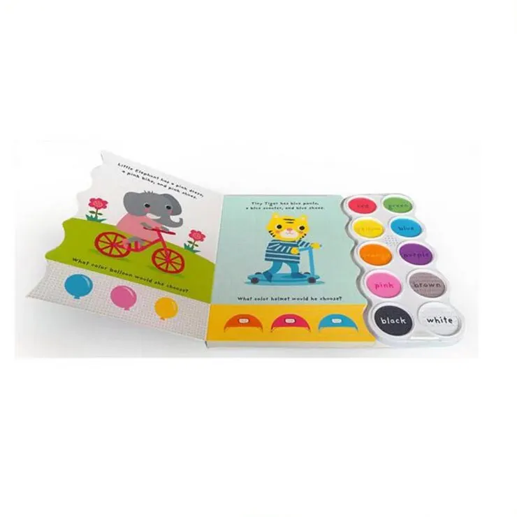 Children Colour Learning Electronic Sound Board Book 10 Button Voice Books For Kids
