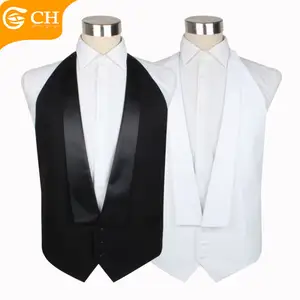 Custom 2019 Fashion Pure Color Cotton Backless Waistcoat Vests For Men