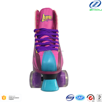 Patins à roulettes quad à roues lumineuses LED en PU, fourniture d'usine, Patines Soy Luna 4 roues