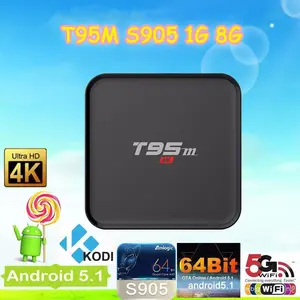 2016 smart tv box t95m 1g 8g Quad core android 5.1 tv box kodi 16,0