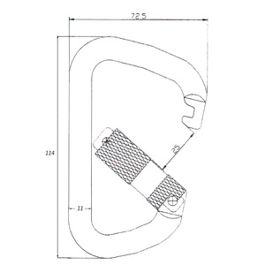 Mosquetón de Acero 2480TL-3 de 35kN con Triple Bloqueo Tipo D y Pasador Cativo - Product Image 2
