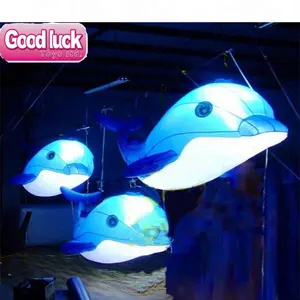 Ocean animals whale fish model inflatable sea animal shaped blow up lighting Inflatable dolphin for decoration