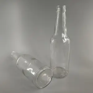 Garrafa de vidro personalizada 300ml, garrafa de vidro de refrigerante com parafuso, em atacado