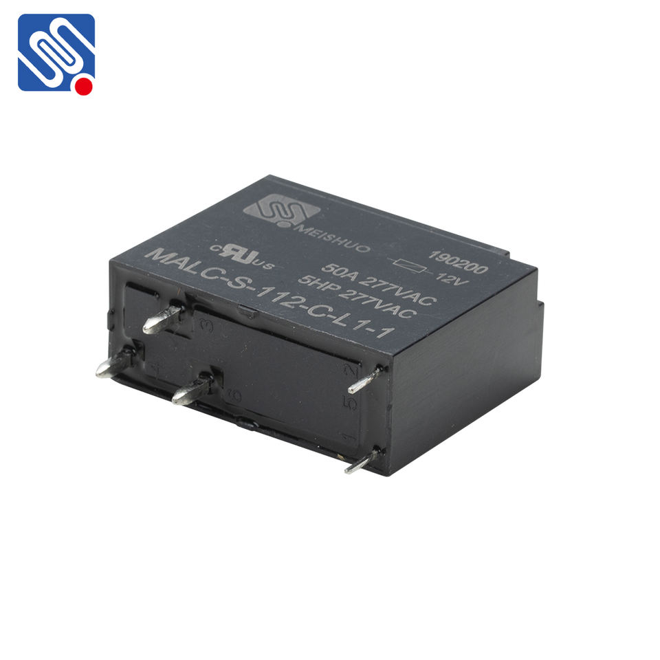 Meishuo MALC ROHS 277VAC 50A 277VAC 5v 12v High Power sealed Latching Relay for Smart Home