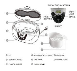 Populaire Numérique Portable <span class=keywords><strong>Bijoux</strong></span>/lunettes machine de <span class=keywords><strong>nettoyage</strong></span> à <span class=keywords><strong>ultrasons</strong></span> Nettoyeur À <span class=keywords><strong>Ultrasons</strong></span> 600ml - Product Image 4