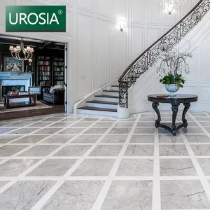 House Building Materials Glossy Gray With White Vein Floor Tiles Porcelain Polished Glazed