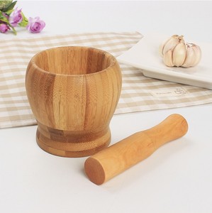 ครกไม้ไผ่ธรรมชาติและสากขนาดใหญ่ - Product Image 5