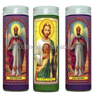 Bougies religieux personnalisées avec pot en verre, livraison gratuite - Product Image 6