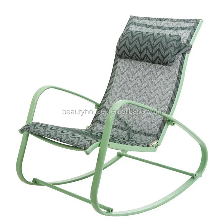 Leisure Ways Rocking Chair in Stock Livingroom Metal Garden Chair Outdoor Furniture Aluminum 90*61*87cm Sling