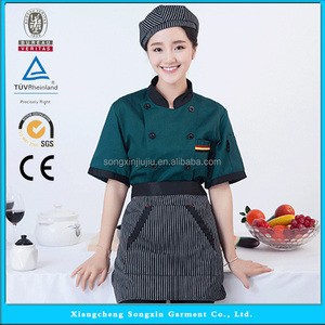 Uniforme <span class=keywords><strong>da</strong></span> <span class=keywords><strong>Chef</strong></span> <span class=keywords><strong>nera</strong></span> a manica corta a buon mercato, giacca <span class=keywords><strong>da</strong></span> <span class=keywords><strong>Chef</strong></span> del ristorante, uniforme <span class=keywords><strong>da</strong></span> <span class=keywords><strong>Chef</strong></span> - Product Image 5