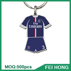 China Supplier two sided sport souvenir t shirt printed promo key holder