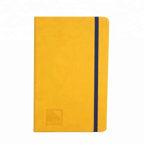 LADON Bespoke Khuyến Mại Bìa Cứng PU Da Máy Tính Xách Tay Giấy Với Mù Debossed Logo Và Đàn Hồi Đóng Cửa Ban Nhạc - Product Image 1