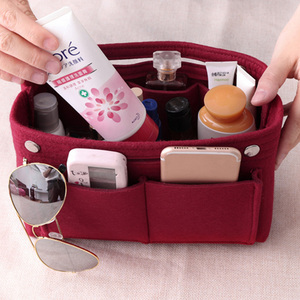 factory custom made felt storage cosmetic purse insert bag organizer