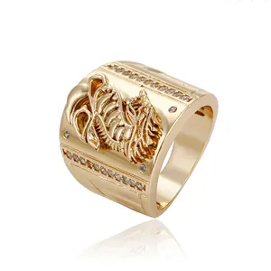 14871 Xuping Bán Buôn Rồng Thiết Kế Sang Trọng Anelli Uomo Zircon Người Đàn Ông 18K Gold Ring