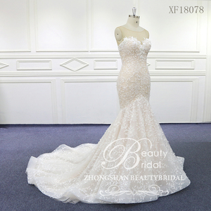 Nouvelle arrivée <span class=keywords><strong>Robe</strong></span> de mariée sans manches à encolure <span class=keywords><strong>ronde</strong></span> et illusion <span class=keywords><strong>Robe</strong></span> de mariée en tulle avec trompette <span class=keywords><strong>Robe</strong></span> de mariée sirène - Product Image 4