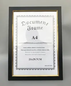 A4 documento telaio, telaio certificato, di PS di plastica photo frame