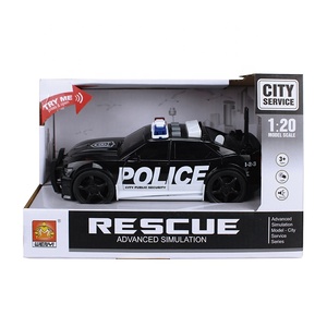 1:20 Escala de simulación Niños Nuevo diseño Mini Vehículo de conducción de fricción Mecanismo de coche de policía de juguete con luz y sonido - Product Image 2