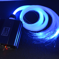 90W RVB LED DMX Moteur Léger De Fiber Optique avec Mode DMX télécommande RF mode et mode Automatique