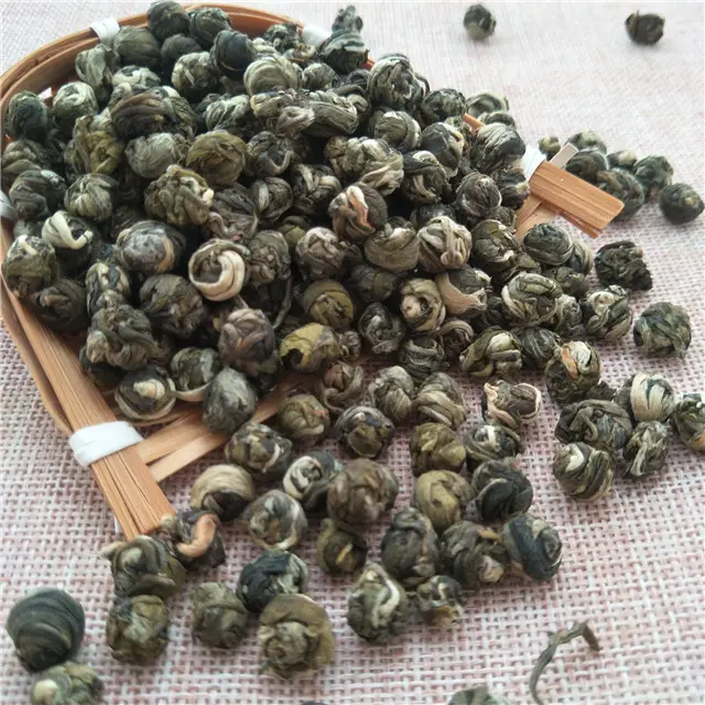 Mo li long zhu Spring Imperial New products loose jasmin flowers flavor green ball tea