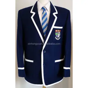 学校制服设计与图片蓝色中学制服运动夹克
