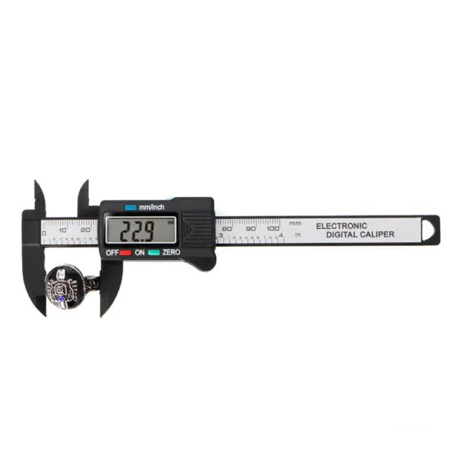 150Mm LCD Điện Tử Kỹ Thuật Số Sợi Carbon Vernier Caliper 6 Inch Đo Micrometer Công Cụ Đo Lường