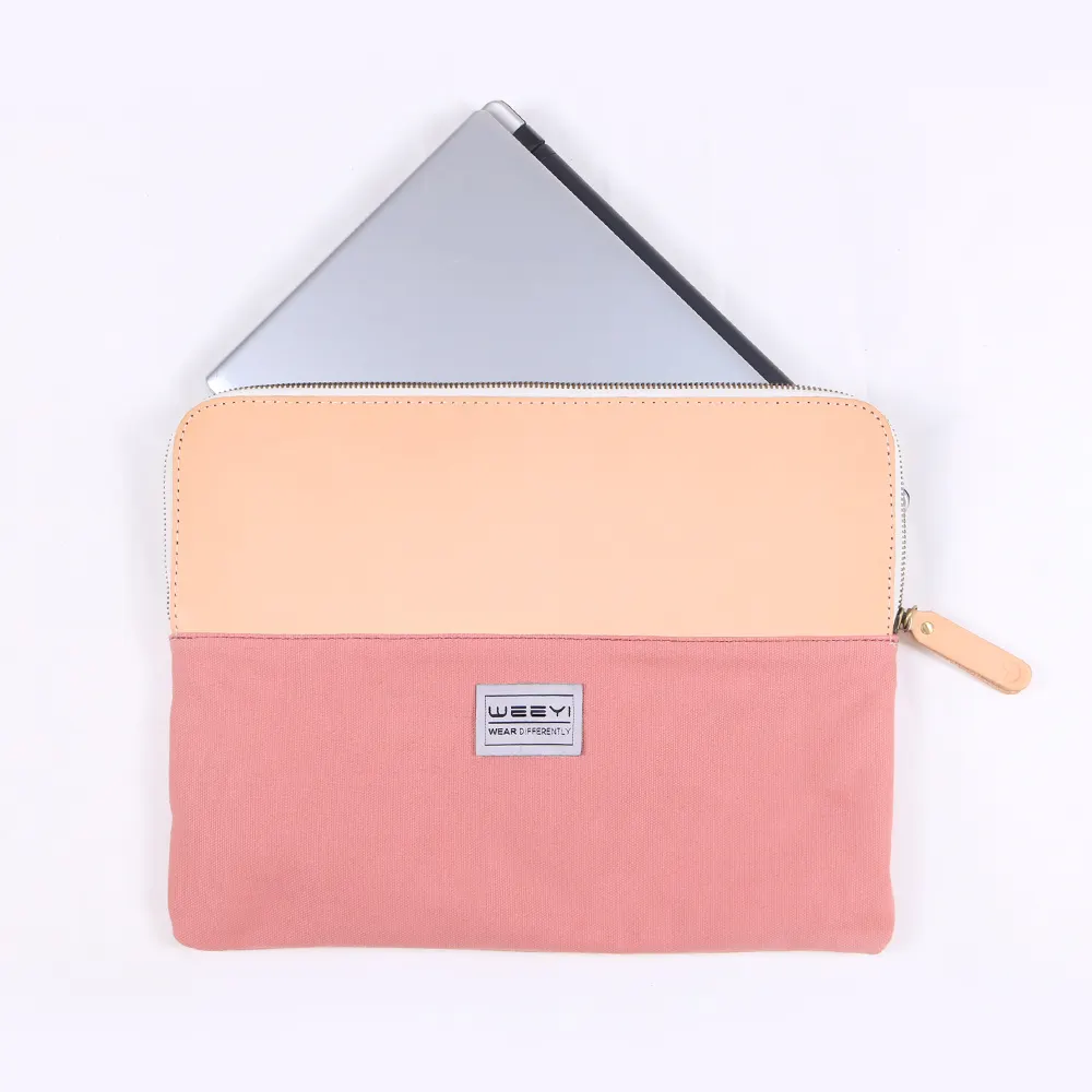 CHANGRONG Custom Laptop Briefcase Computer Case Leather Women Messenger Bag