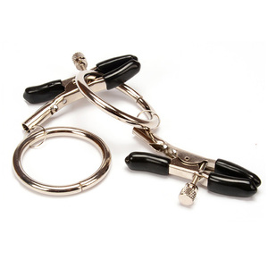 Pinzas <span class=keywords><strong>de</strong></span> pezón inoxidable con anillo, Clips <span class=keywords><strong>de</strong></span> Bondage, juegos <span class=keywords><strong>de</strong></span> esclavo para adultos - Product Image 1