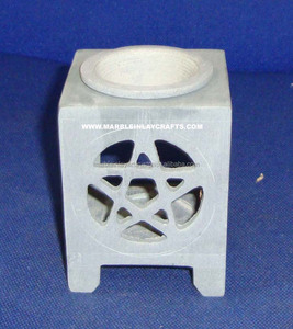 Fragrance Oil Burner, Marble Inlay Aroma Art Oil Burner - Product Image 1