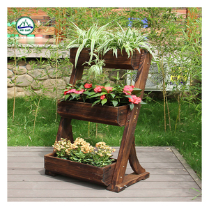 <span class=keywords><strong>Jardinera</strong></span> <span class=keywords><strong>Colgante</strong></span> de <span class=keywords><strong>Madera</strong></span> Carbonizada con Diseño Simple, Resistente al Agua, Ecológica, con Recubrimiento en Polvo para Escritorio - Product Image 2