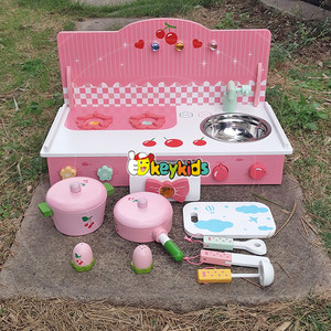Ensemble de cuisine en bois pour filles, nouveau ensemble de cuisine en bois à la mode, ensemble de cuisine amusant pour filles W10C226, vente en gros - Product Image 4