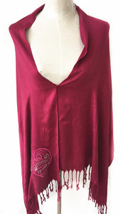 Custom Design Women Embroidery Viscose <strong>Pashmina</strong> <strong>Shawl</strong> - Product Image 2