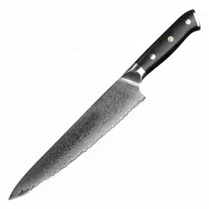 G-10 Handle Japanese Damascus Chef Knife With Mosaic Rivet