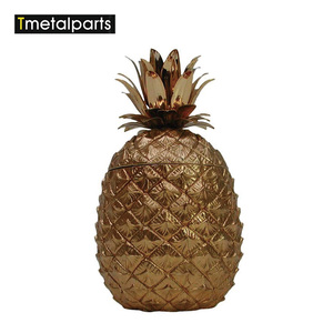 Chine Vente Chaude Antique Cuivre Ananas Seau À Glace, plaqué Grand En Aluminium En Acier Inoxydable Seau De Crème Glacée - Product Image 6