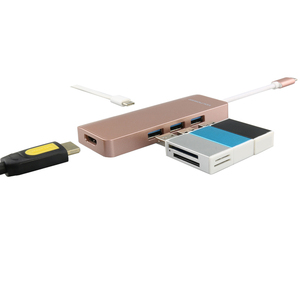 Tipo c de 4 puertos usb 3.0 <span class=keywords><strong>hub</strong></span> <span class=keywords><strong>para</strong></span> laptops <span class=keywords><strong>macbook</strong></span> <span class=keywords><strong>pro</strong></span> i7 y matebook - Product Image 4