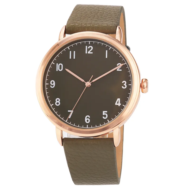 Private label 30m waterproof casual dress colorful strap lady leather watch women or girls