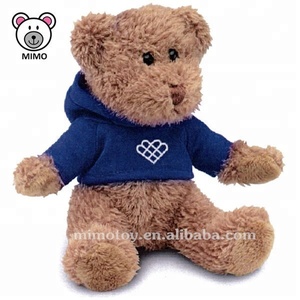 OEM LOGO Personnalisé En <span class=keywords><strong>Peluche</strong></span> <span class=keywords><strong>Peluche</strong></span> Ours en <span class=keywords><strong>peluche</strong></span> Brun T-shirts Vêtements BAS MOQ Dessin Animé Animal En <span class=keywords><strong>Peluche</strong></span> <span class=keywords><strong>Mini</strong></span> Ours En <span class=keywords><strong>Peluche</strong></span> en gros - Product Image 2
