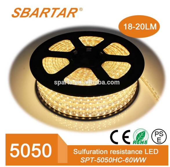 Haute qualité de haute qualité smd 5050 epistar chip led light strip pour auvent éclairage