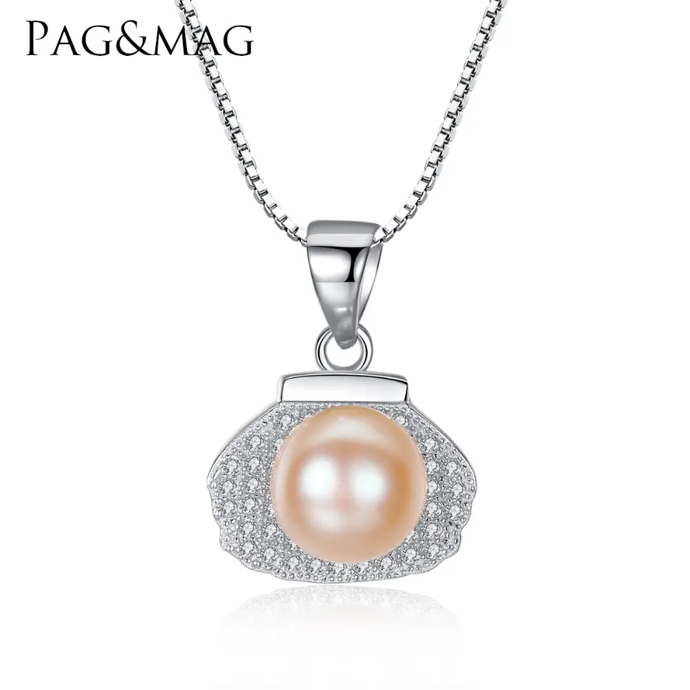 PAG & MAG Brand Lucky Luxury White Gold Color Wholesale Women Jewellery Natural Wish Pearl Necklace