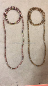 <span class=keywords><strong>Mala</strong></span> lapislazzuli, collana girocollo con doppio involucro di perline occhi di tigre, collana avvolta con pietre preziose - Product Image 6
