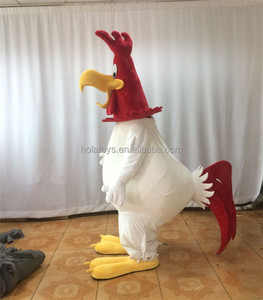 Hola bianco di pollo foghorn leghorn costumi della mascotte/costume della mascotte di pollo - Product Image 2