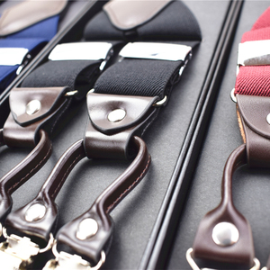 Bretelle Gallus da <span class=keywords><strong>uomo</strong></span> di alta qualità in confezione da 6 clip di colore ispessimento Meetee - Product Image 6