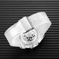 ONOLA-reloj deportivo de cuarzo para hombre, diseño único, de silicona transparente, 6811