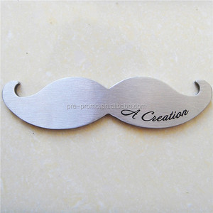 <span class=keywords><strong>Promotion</strong></span> barbe forme métal bière décapsuleur - Product Image 1